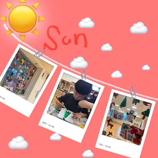 🌝

Sun Class☀️
保育室前がかわいく飾り付けられました🎄🎅

#大竹市 #こども園 
#5歳児 #クリスマス #Christmas
#🎄